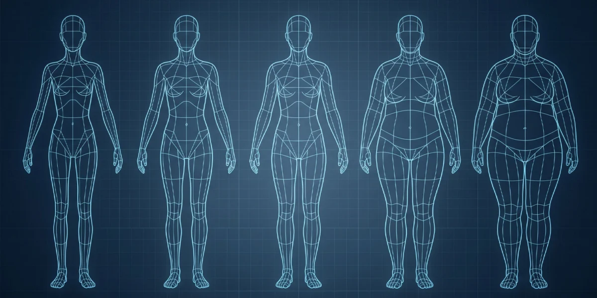 The human brain appears to rely heavily on the thighs to accurately judge female body size