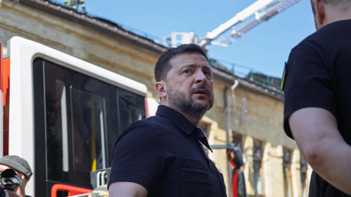 Zelenskyy Speaks to Al Jazeera at Site of Major Russian Attacks in Kyiv