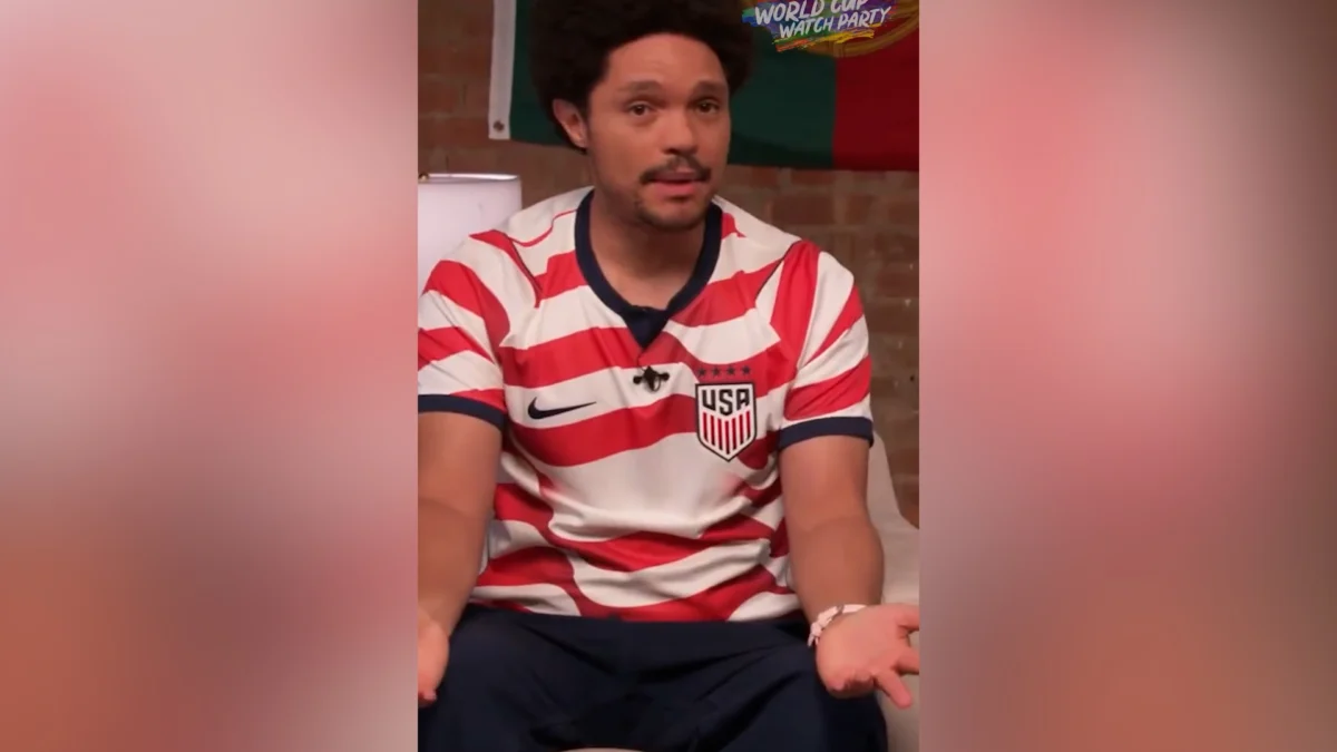 Trevor Noah Mocks Trump’s Alleged Interference in Folarin Balogun’s World Cup Red Card Controversy